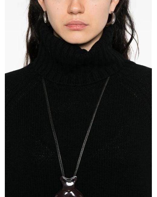 Allude Black High-Neck Sweater