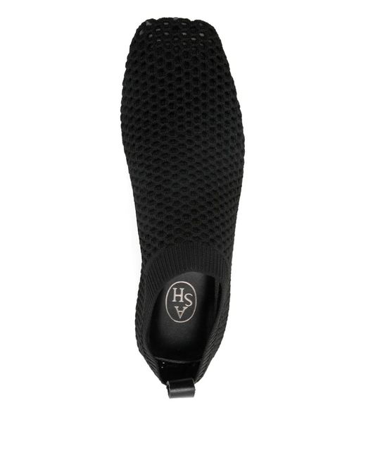 Ash Black Baby Square-Toe Ballet Flats