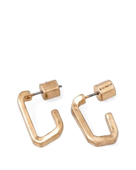 AllSaints Metallic Tia Hexagon Hoop Earrings Set (Set Of Three)