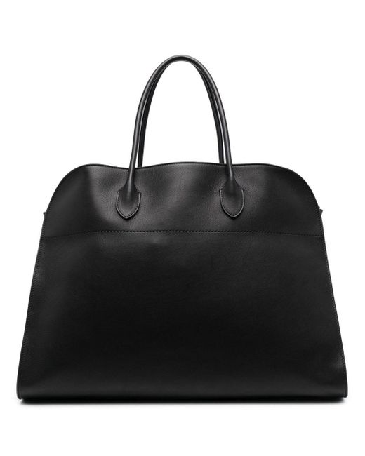 The Row Black Margaux 15 Tote Bag