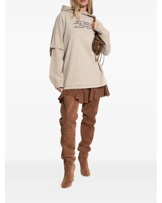 DSquared² Brown Suede Over-The-Knee Heeled Boots
