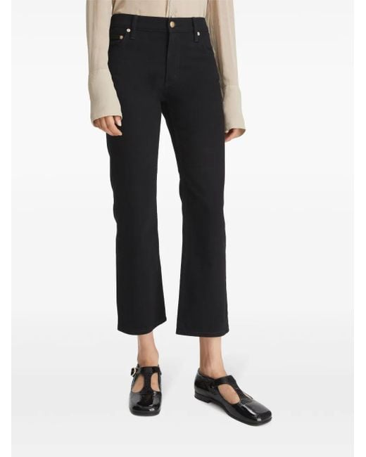 Jeans Crop Svasati di Tory Burch in Black