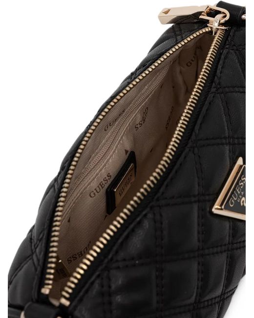 Guess White Giully Quilted Mini Shoulder Bag