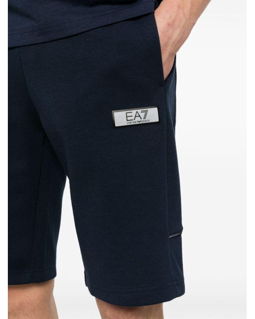 EA7 Shorts Met Print in het Blue voor heren