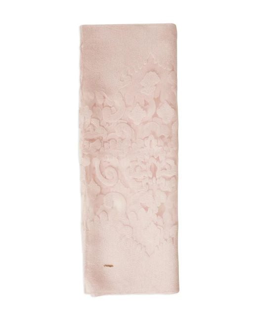 Twinset Natural Floral-Pattern Scarf