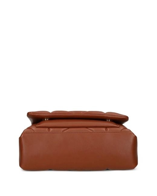 Love Moschino Brown Quilted Chain-Strap Cross Body Bag