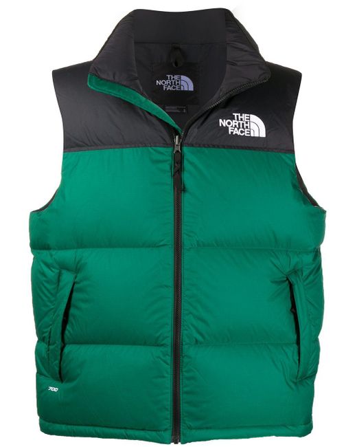 The North Face Green Puffy Logo Gilet for men
