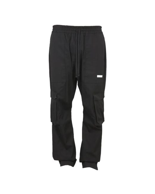 Ih Nom Uh Nit Black Logo-Patch Cargo Pants for men