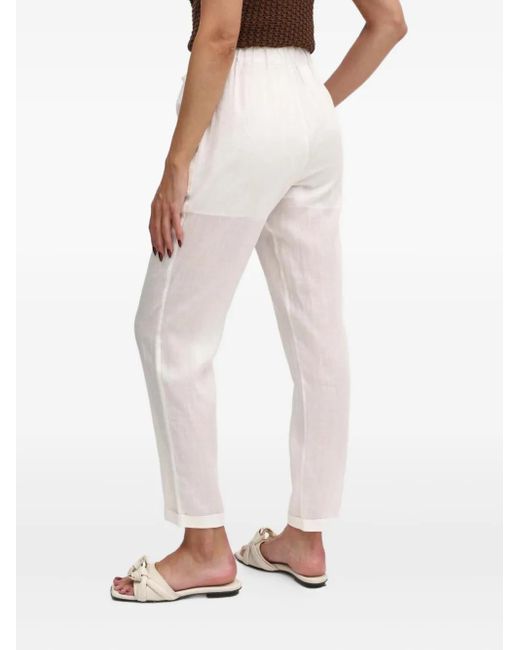 Boss White Drawstring Trousers