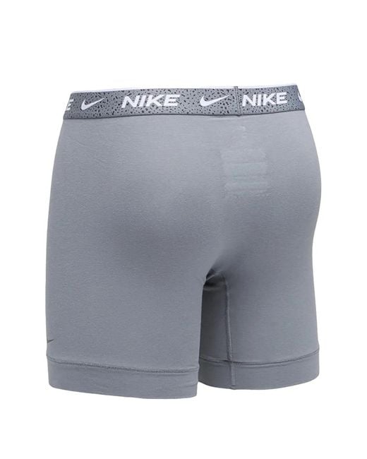 Nike Gray Dri-Fit Essential Logo-Detail Boxers (Set Of Three) for men
