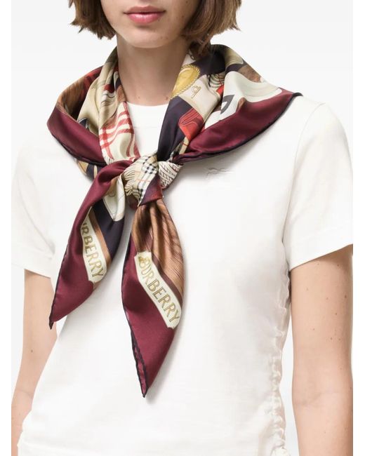 Burberry Multicolor Scarf Silk