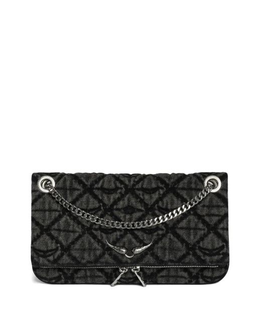 Bandolera acolchada con correa de cadena Zadig & Voltaire de color Black