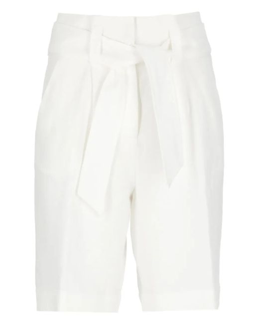 Peserico White Linen Shorts