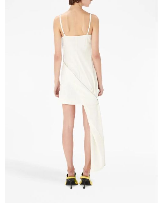 J.W. Anderson White Asymmetric Sleeveless Dress