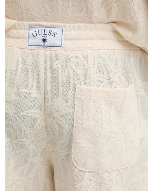 Guess Natural Palm-Tree Deck Shorts for men