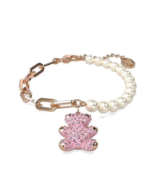 Swarovski Pink Bracelet À Ornements En Perle