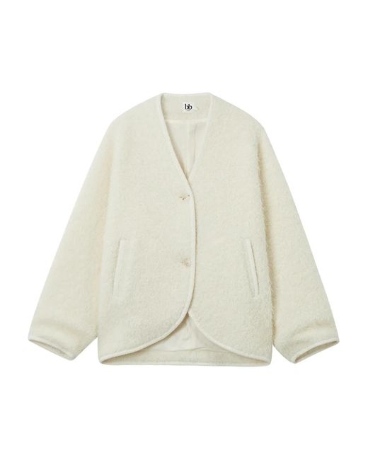 B+ AB White Button Jacket