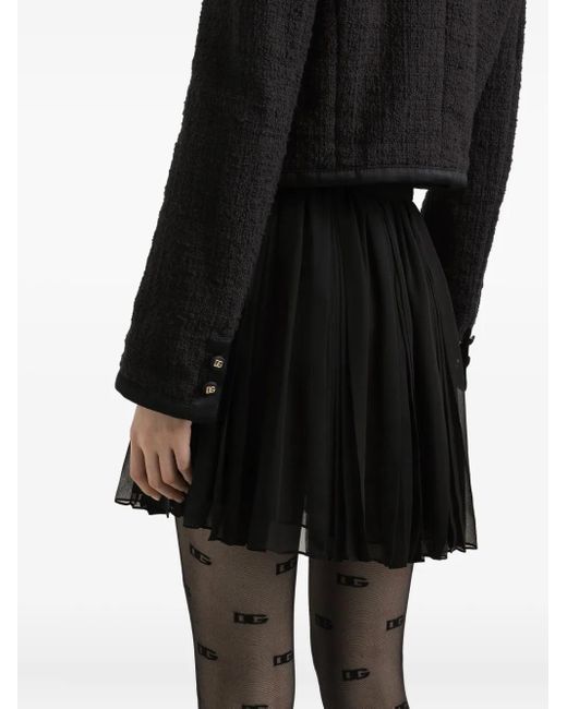Dolce & Gabbana Black Mini Pleated Skirt