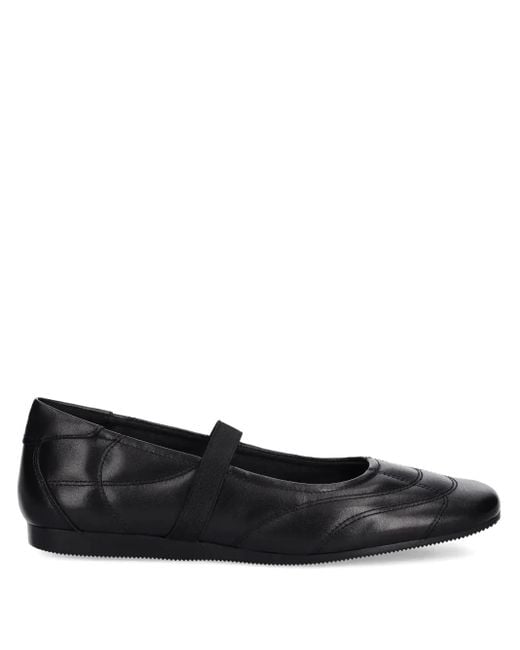 Vagabond Black Hillary Quilted Elastic-Strap Ballet Flats