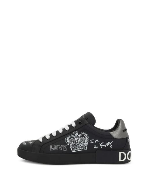 Sneakers Portofino Dolce & Gabbana de hombre de color Black