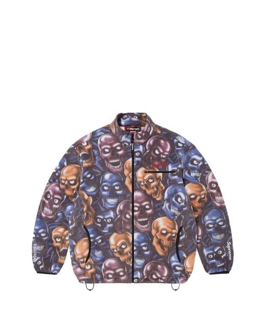 Supreme メンズ ブルー X Marmot スカルプリント ジャケット 【公式通販】