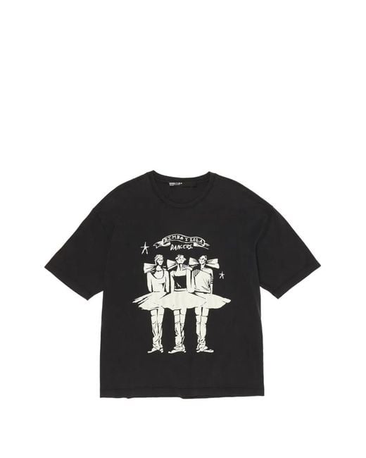 Bimba Y Lola Black Washed Dancers Logo T-Shirt