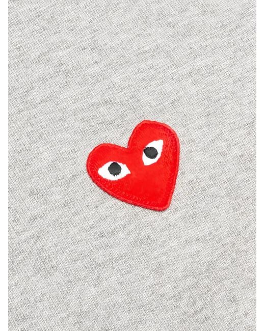 COMME DES GARÇONS PLAY Gray Heart Logo-Patch Track Jacket