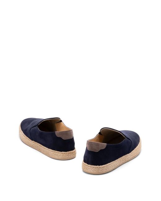 Brunello Cucinelli Blue Suede Espadrilles for men