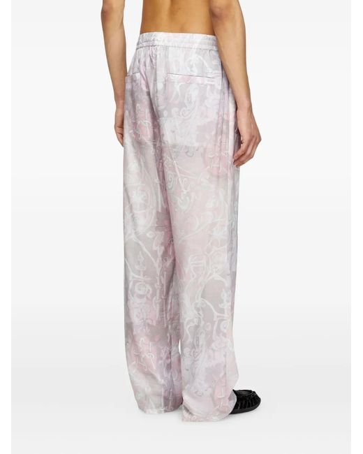 DIESEL White P-Theck-A-Ajfw Trousers