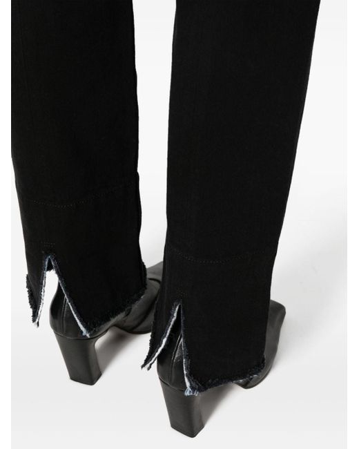 Victoria Beckham High Waist Straight Jeans in het Black