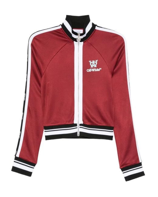 Off-White c/o Virgil Abloh Red Sportjacke mit Kontraststreifen