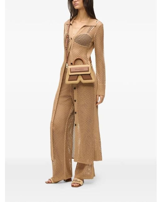 K Rafia KARL LAGERFELD Ikon/K Raffia Cross Body Bag in Brown | Lyst