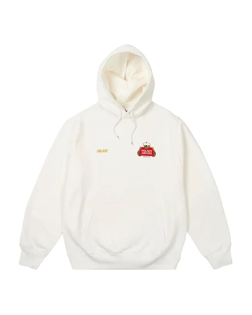 Palace White X X Stella Artois Logo Hooded Sweatshirt for men
