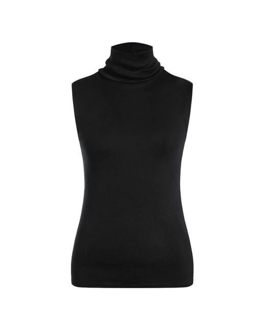 12 STOREEZ レディース ブラック Nicole ノースリーブトップ