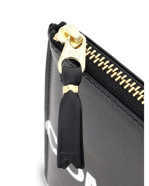 Comme des Garçons Black Logo Zip Wallet