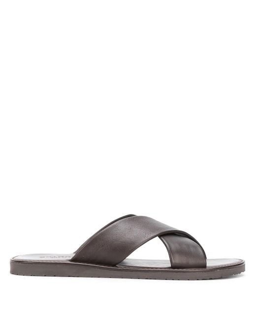 Scarosso Brown Adriano Strap Sandals for men