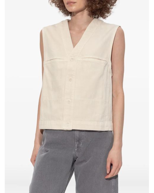 Lemaire Natural Button-Fastening Sleeveless Vest
