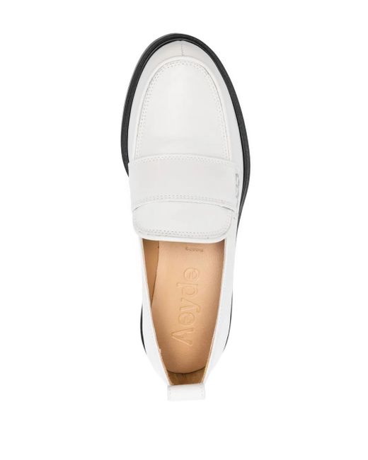 Aeyde Gray Ruth 40Mm Round-Toe Loafers