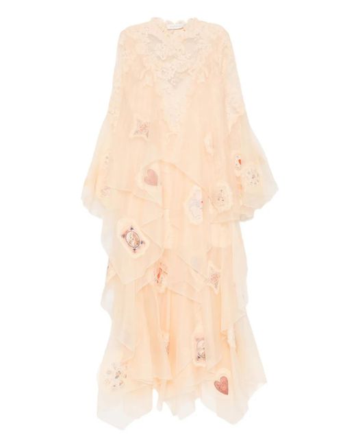 Zimmermann White Spitzenkleid Mit Rüschen