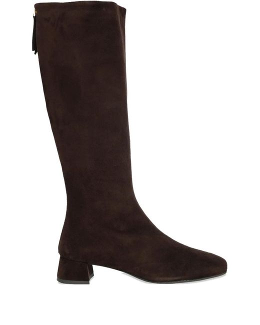 Roberto Festa Brown Eda Knee High Zip Boots