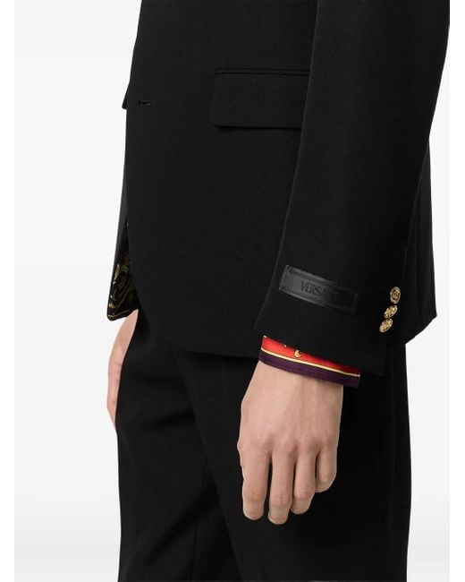 Versace Black Tailored Wool Jacket for men