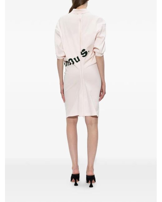 Issey Miyake White Polo Shirt Mini Dress