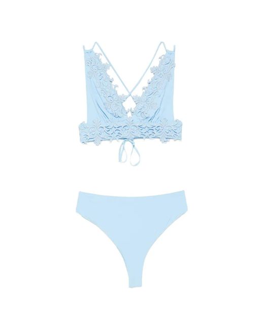 Mazzei Blue Bikini À Col V