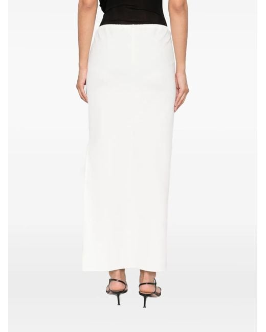 Khaite White Lilth Maxi Skirt
