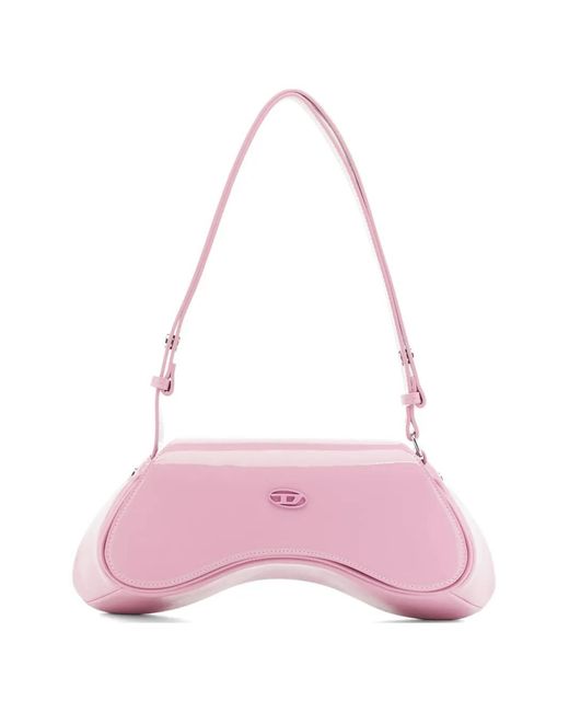 DIESEL Pink Play-Glossy Shoulder Bag