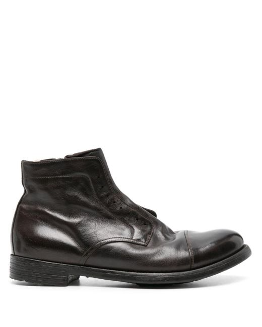 Officine Creative Black Hive 005 Ankle Boots for men