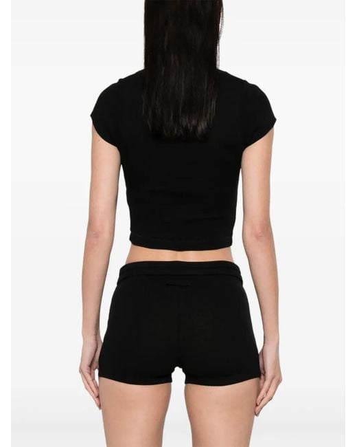 Camiseta con parche del logo Jean Paul Gaultier de color Black
