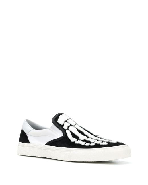 amiri skeleton slip on black