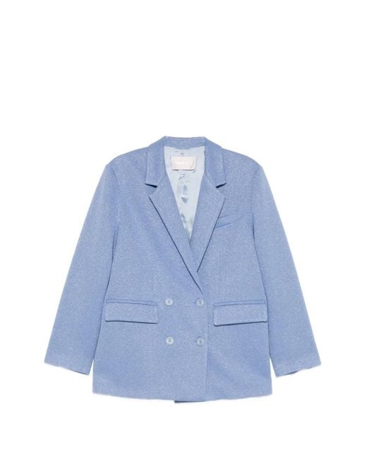 Circus Hotel Blue Double-Breasted Blazer