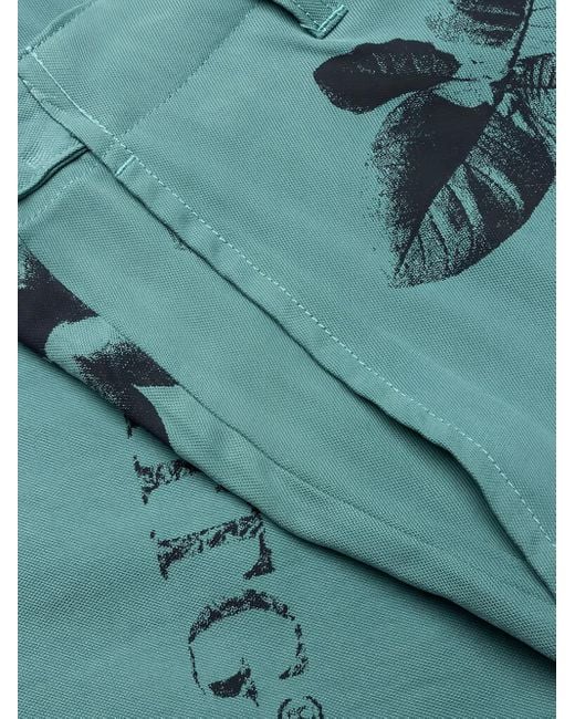 Honor The Gift Green Floral-Print Shorts for men